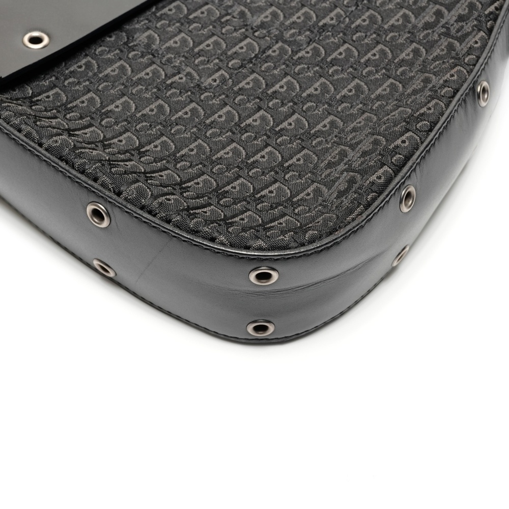 CHRISTIAN DIOR Black Canvas Trotter Shoulder Bag - Picture 6 of 13